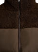 Mellemlang pufferjakke med teddyfleece, Brun, Packshot image number 2