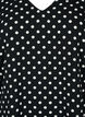Printet top med v-hals , Black Dot, Packshot image number 2
