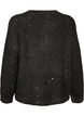 Cardigan med pailletter og knapper, Sort, Packshot image number 1