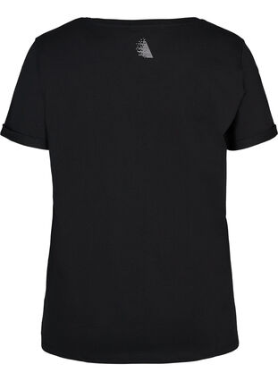 T-shirt med print, Black Blue Oil, Packshot image number 1