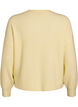 Ribstrikket cardigan med knapper, Gul, Packshot image number 1