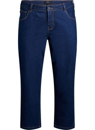 Cropped Vera jeans med straight fit, Bl&aring;