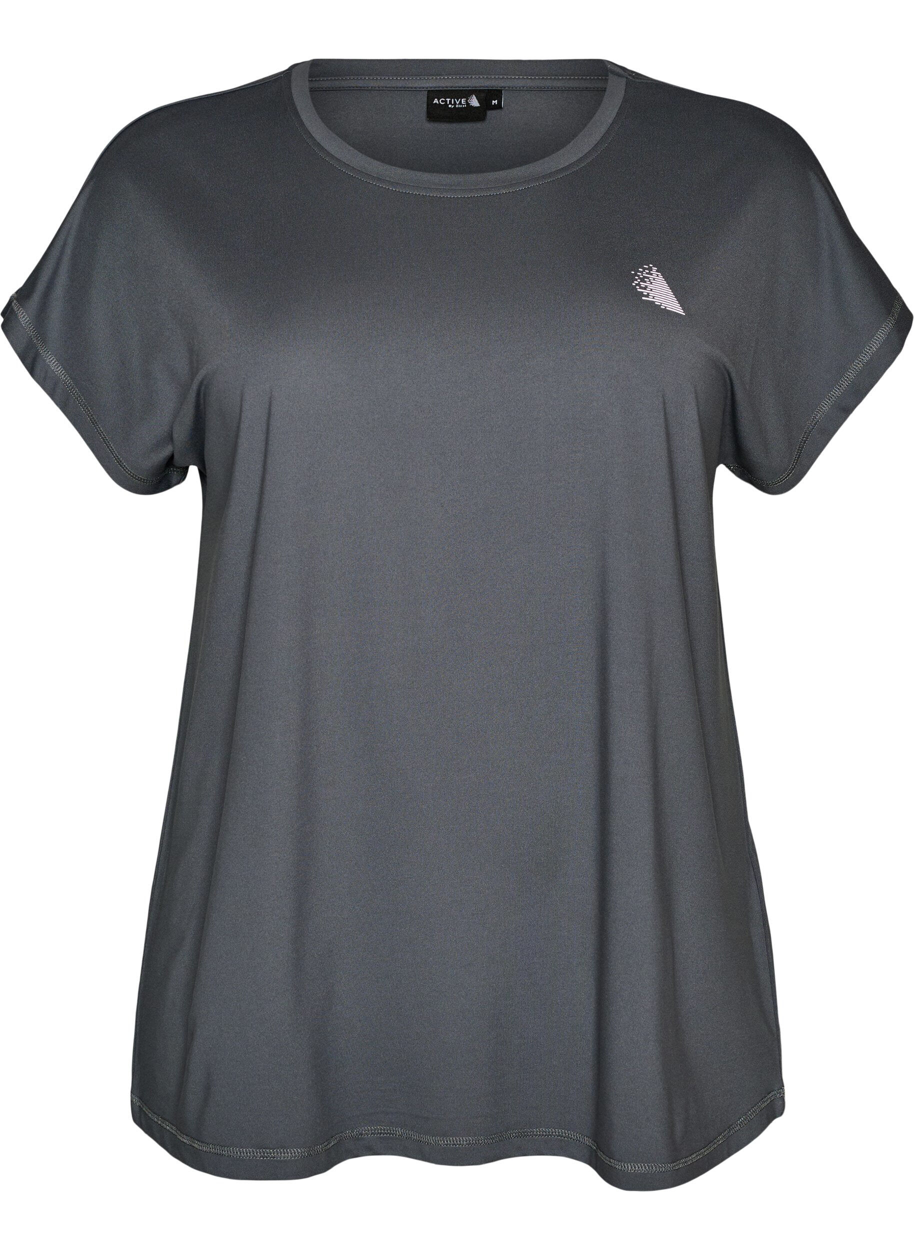 Ensfarvet tr&aelig;nings t-shirt