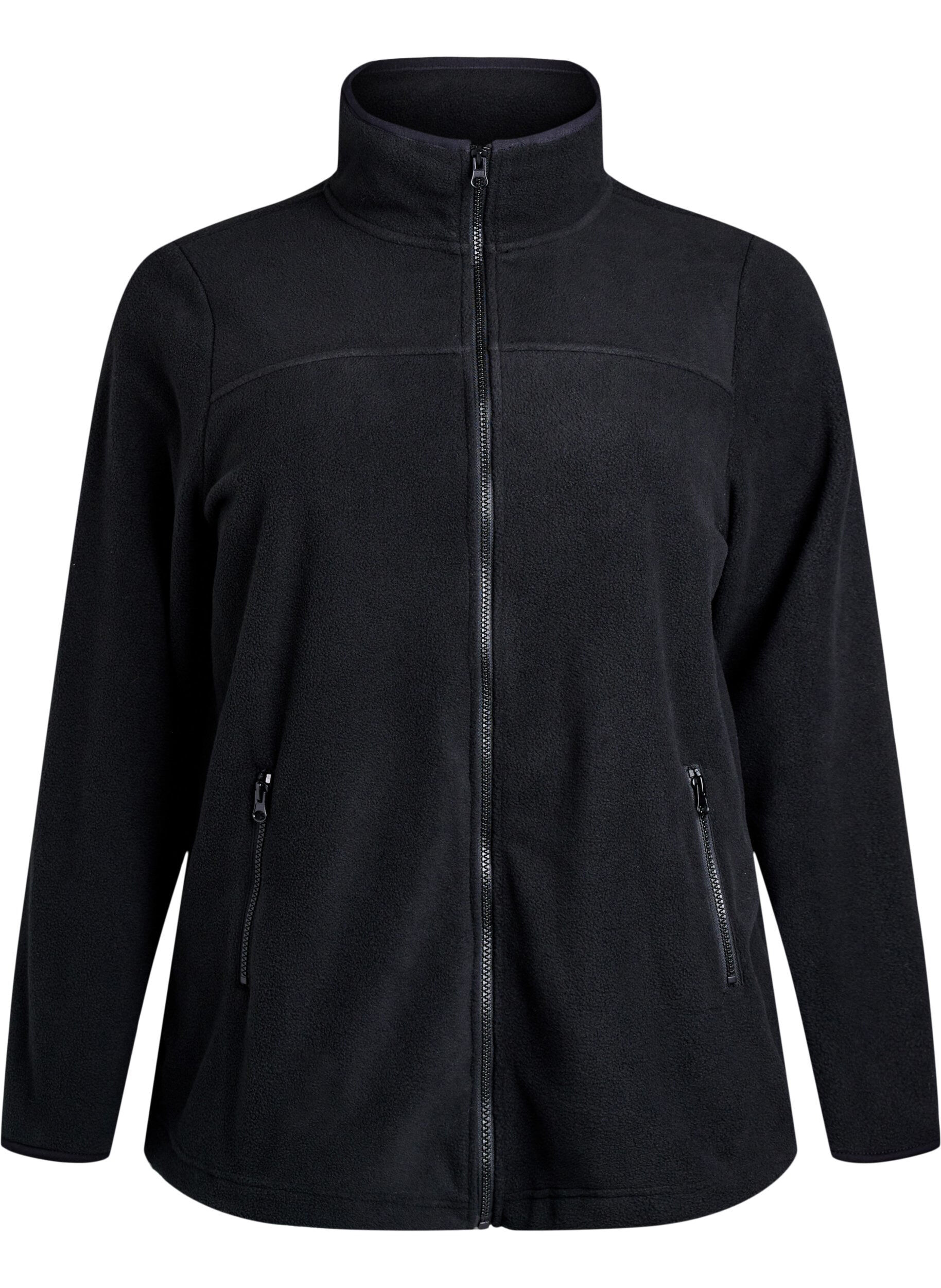 Fleece jakke med lommer