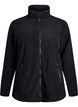Fleece jakke med lommer, Sort, Packshot image number 0