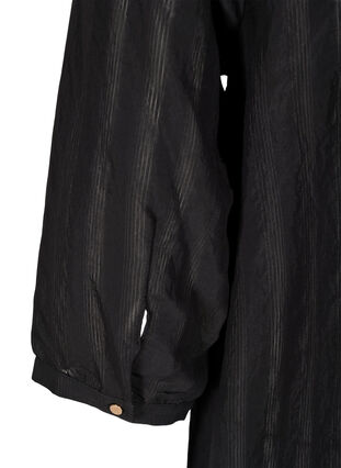Tunika med knapper og 3/4 ærmer, Black, Packshot image number 3