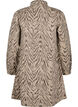 Langærmet denimkjole med leopardprint, Brown Zebra AOP, Packshot image number 1