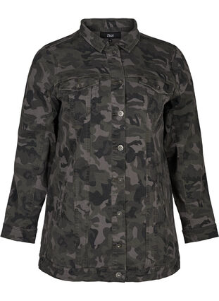 Camouflage jakke I bomuld, Camouflage, Packshot image number 0