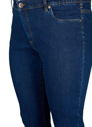 Slim fit Emily jeans med regulær talje, Dark blue, Packshot image number 2