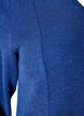 Jerseybluse med ribstruktur og A-form, Bl&aring;, Packshot image number 3