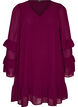 Kort kjole med transparente fl&aelig;se&aelig;rmer, Lilla, Packshot image number 0