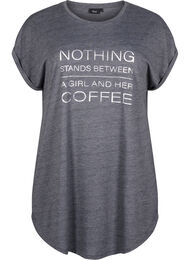 Kortærmet natkjole med tekstprint, 