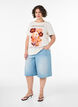 T-shirt i bomuld med printmotiv, Vanilla, Model image number 1