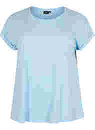 Kortærmet t-shirt i bomuldsblanding, Chambray Blue 