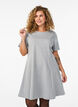 Kort jerseykjole med A-facon, Gr&aring;, Model image number 0
