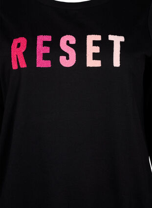 Sweatshirt med tekst , Black W. Reset, Packshot image number 2