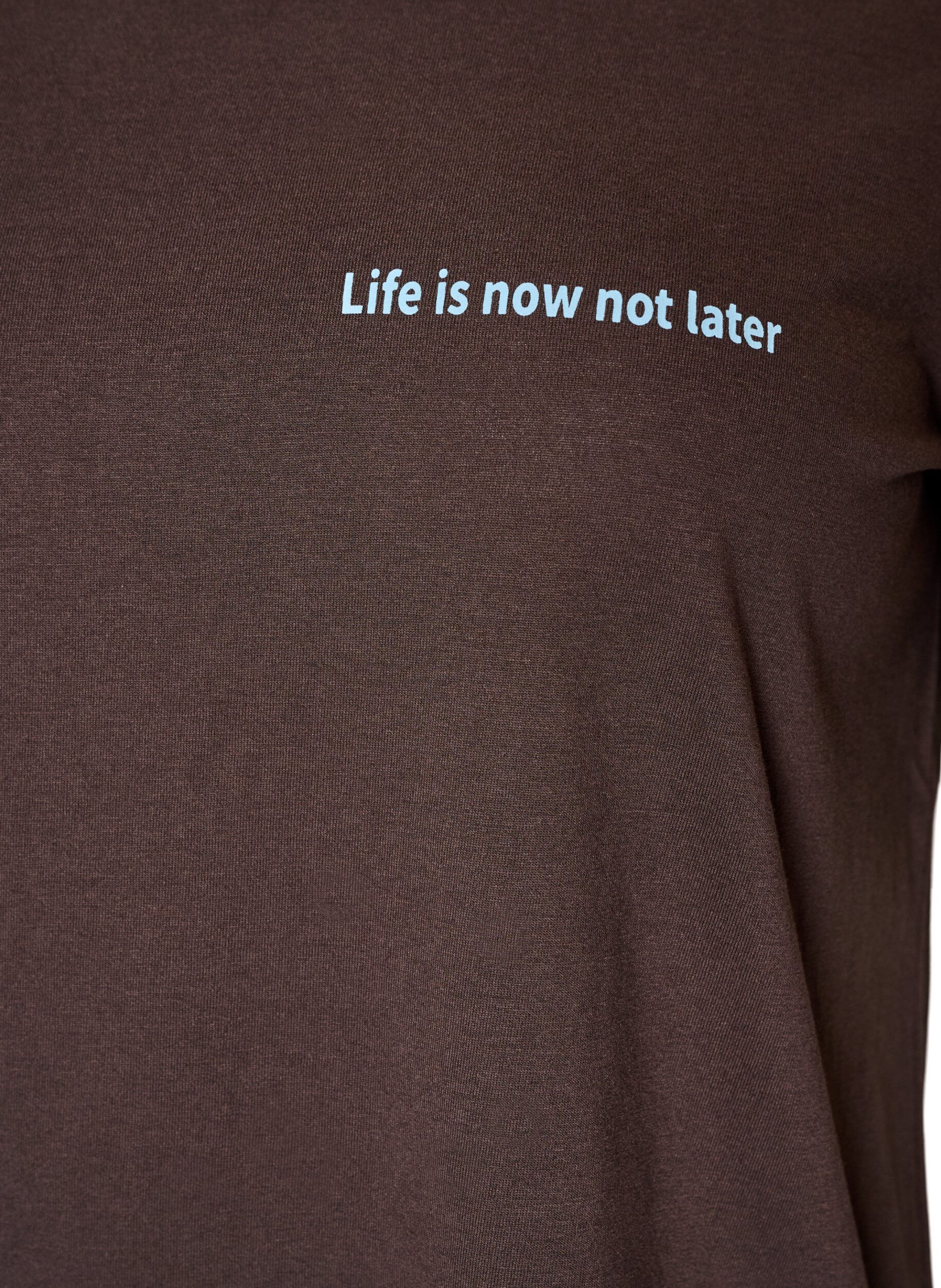 ZizziT-shirt med motiv, Brun, Packshot image number 2