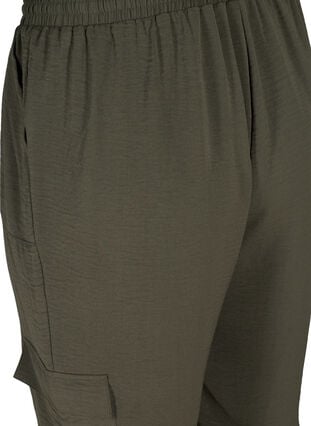 Løse bukser med store lommer, Black Olive, Packshot image number 3