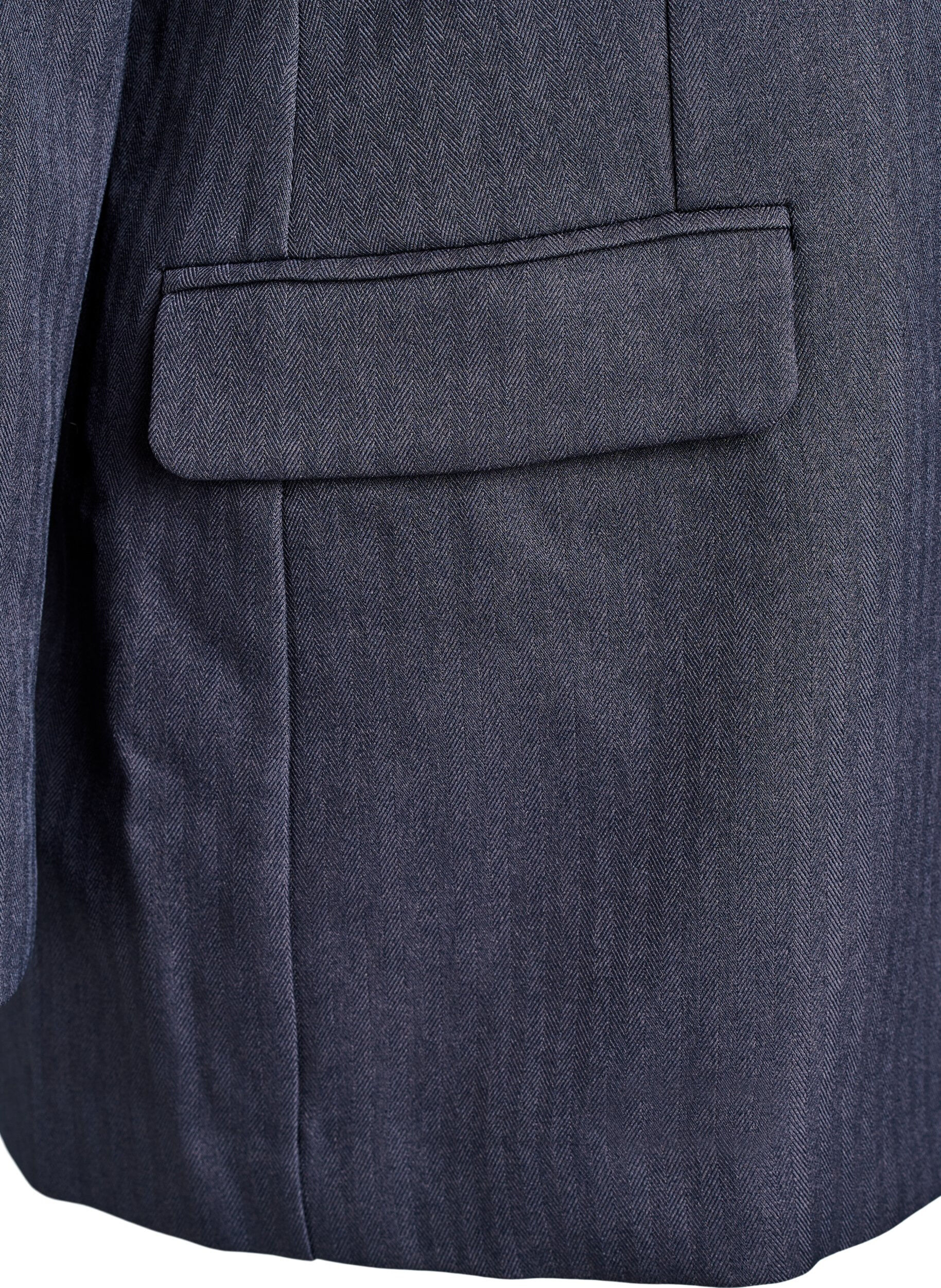 ZizziKlassisk blazer med lommer, Gr&aring;, Packshot image number 3