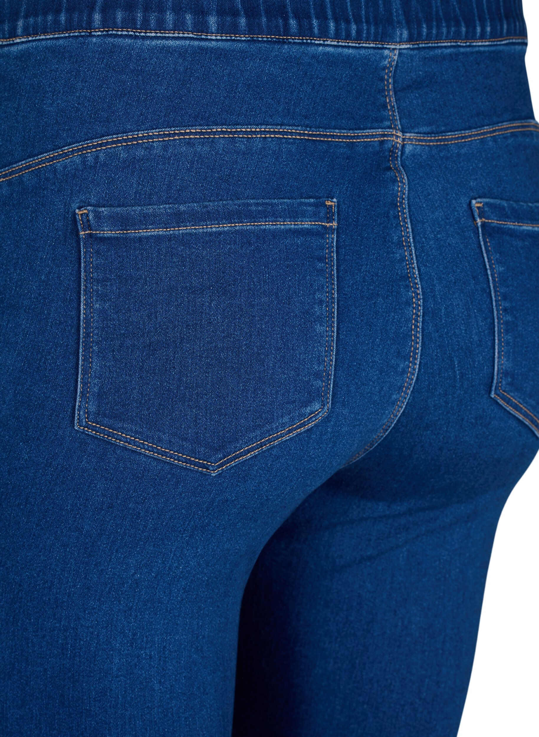 ZizziJeggings med h&oslash;j talje, Bl&aring;, Packshot image number 3