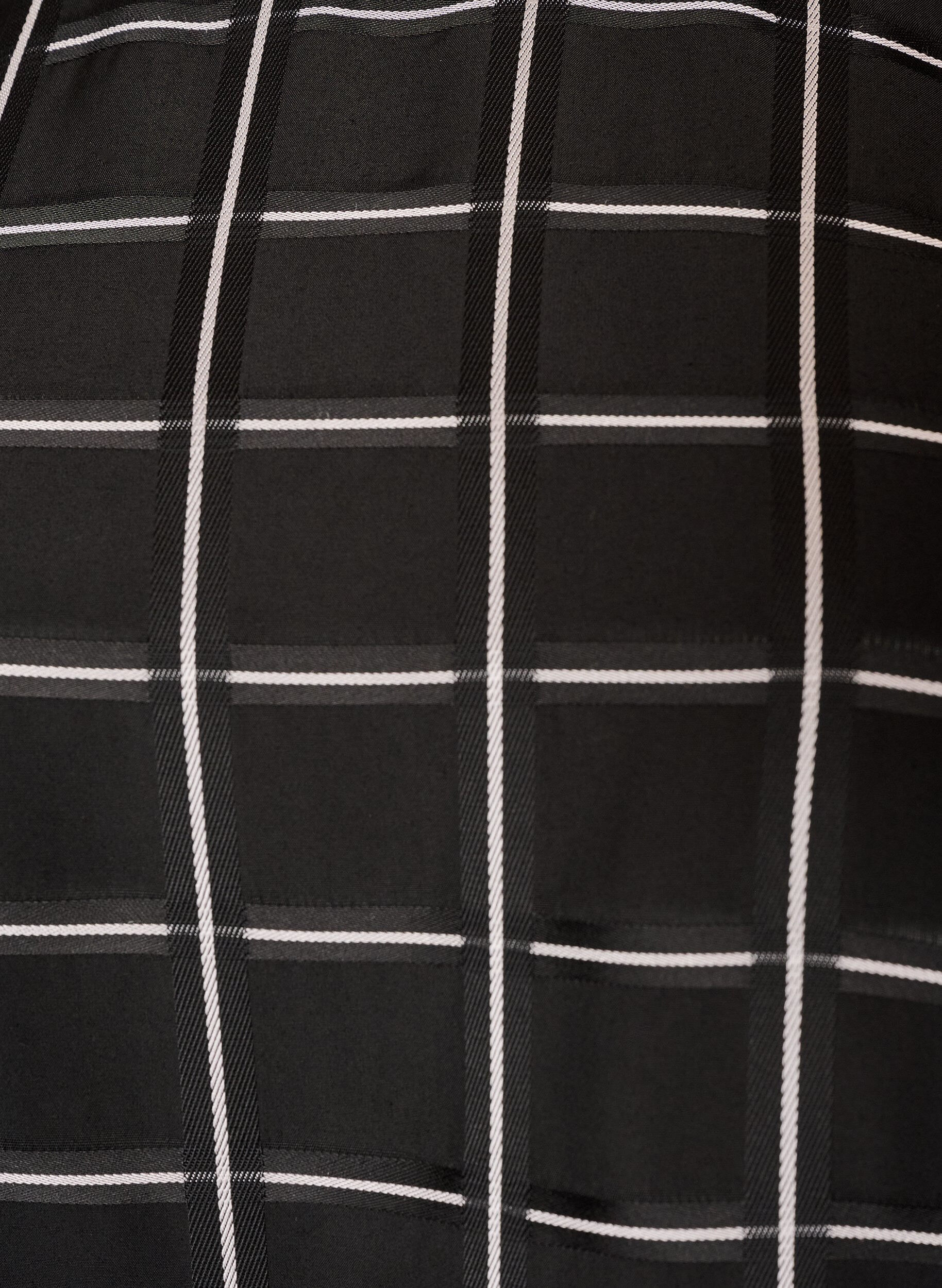 ZizziTernet bluse med blondekant og albuelange &aelig;rmer, Sort, Packshot image number 2