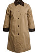 Mellemlang jakke med fl&oslash;jlskrave, Beige, Packshot image number 0
