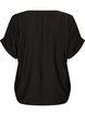 Viskosebluse med knapper og struktur, Sort, Packshot image number 1