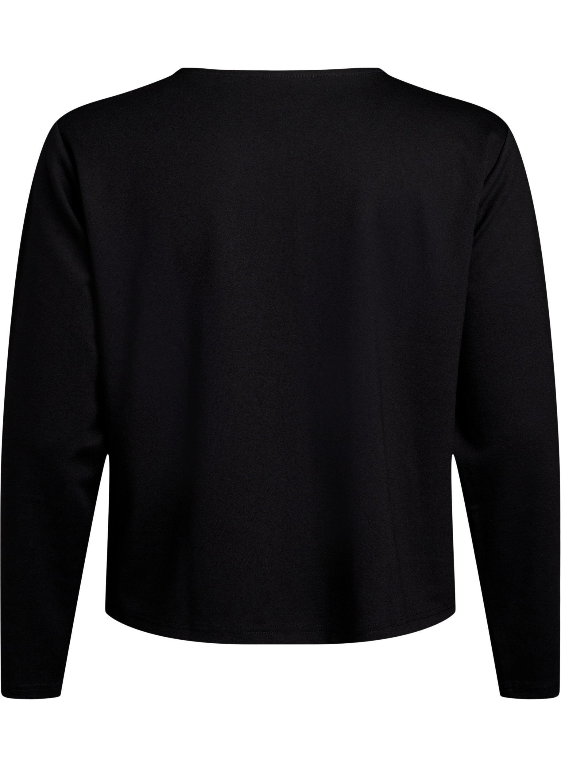 Zizzi Cardigan med dekorative knapper og lange &aelig;rmer, Black, Packshot image number 1