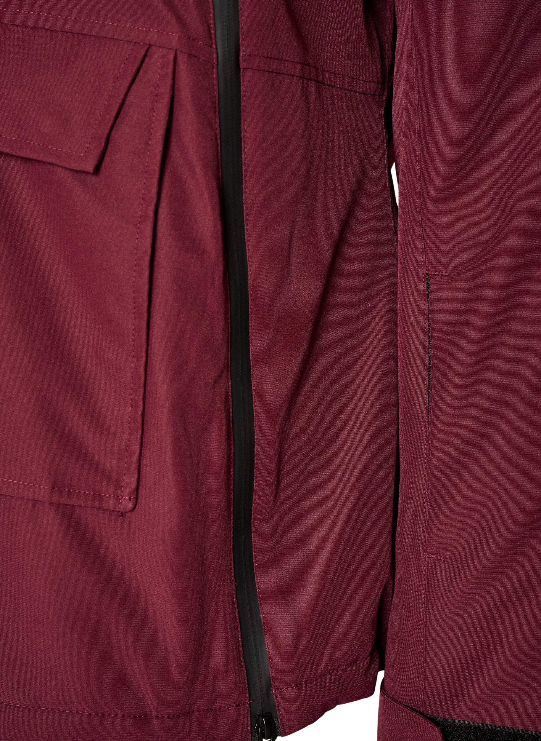 ZizziFunktionel ski anorak med h&aelig;tte, R&oslash;d, Packshot image number 3
