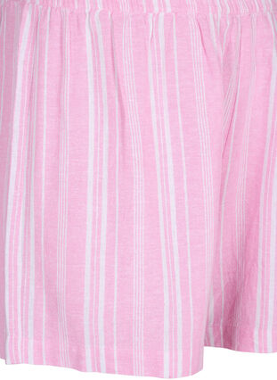 Stribede shorts i hør-viskosemix , Rosebloom Wh.Stripe, Packshot image number 2