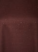 T-shirt med rhinsten og rund hals, Brun, Packshot image number 2