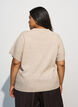 Strik cardigan med korte &aelig;rmer, Beige, Model image number 2