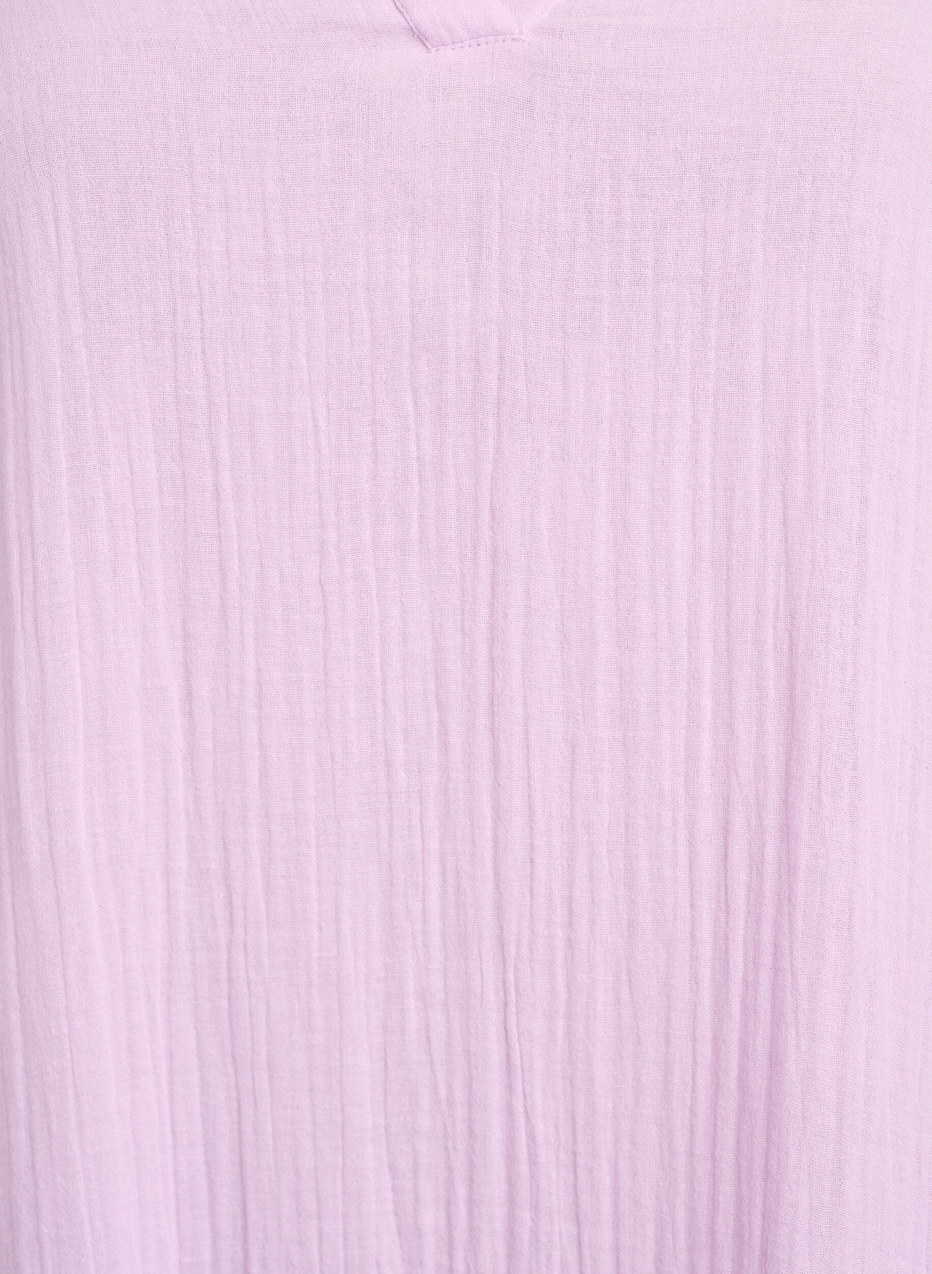 ZizziKort kjole i bomuldsmusselin med A-facon, Lilla, Packshot image number 2