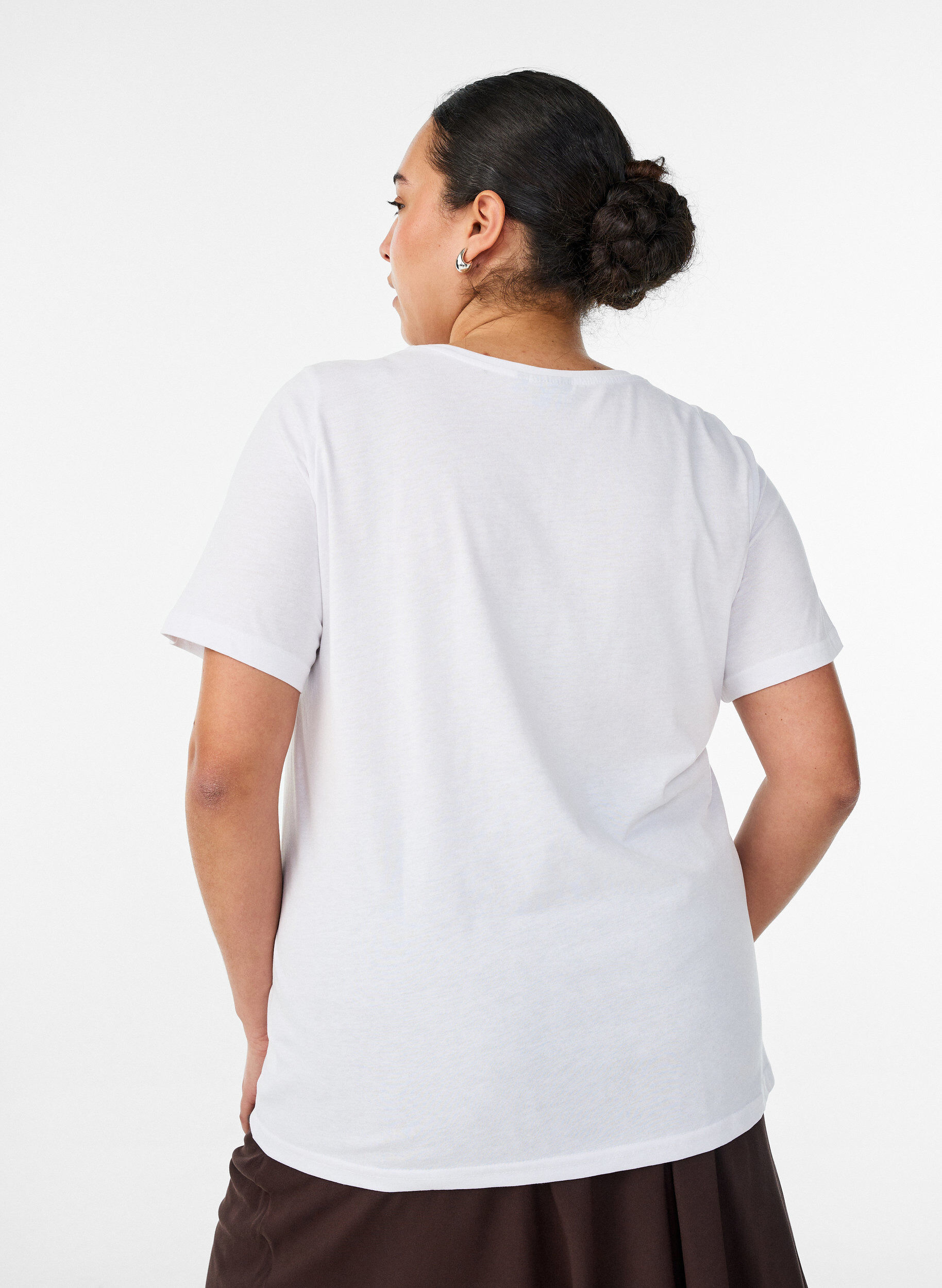 ZizziT-shirt med motiv, Hvid, Model image number 2
