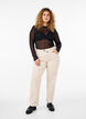 Ensfarvet mesh bluse, Sort, Model image number 1