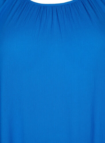 Viskosekjole med korte ærmer, Victoria blue, Packshot image number 2