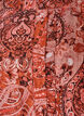 Bluse i viskose med paisleyprint og fl&aelig;ser, Orange, Packshot image number 2
