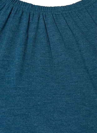 Meleret bluse med 3/4 ærmer, Legion Blue Mel., Packshot image number 2