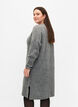 Ribstrikket kjole med slids, Light Grey Melange, Model image number 1