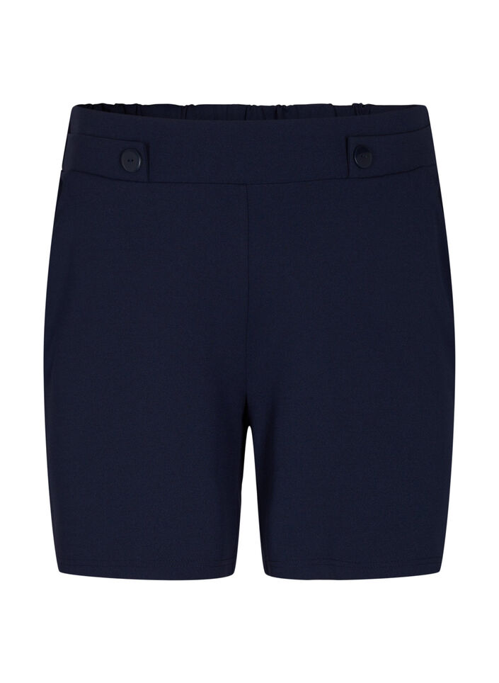 Shorts med lommer og l&oslash;s pasform, Bl&aring;, Packshot image number 0