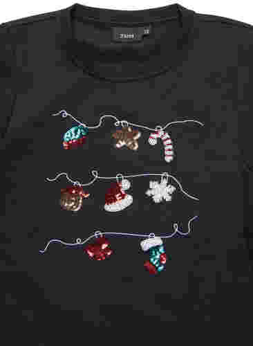 Jule sweatshirt til børn, Black Decoration, Packshot image number 2