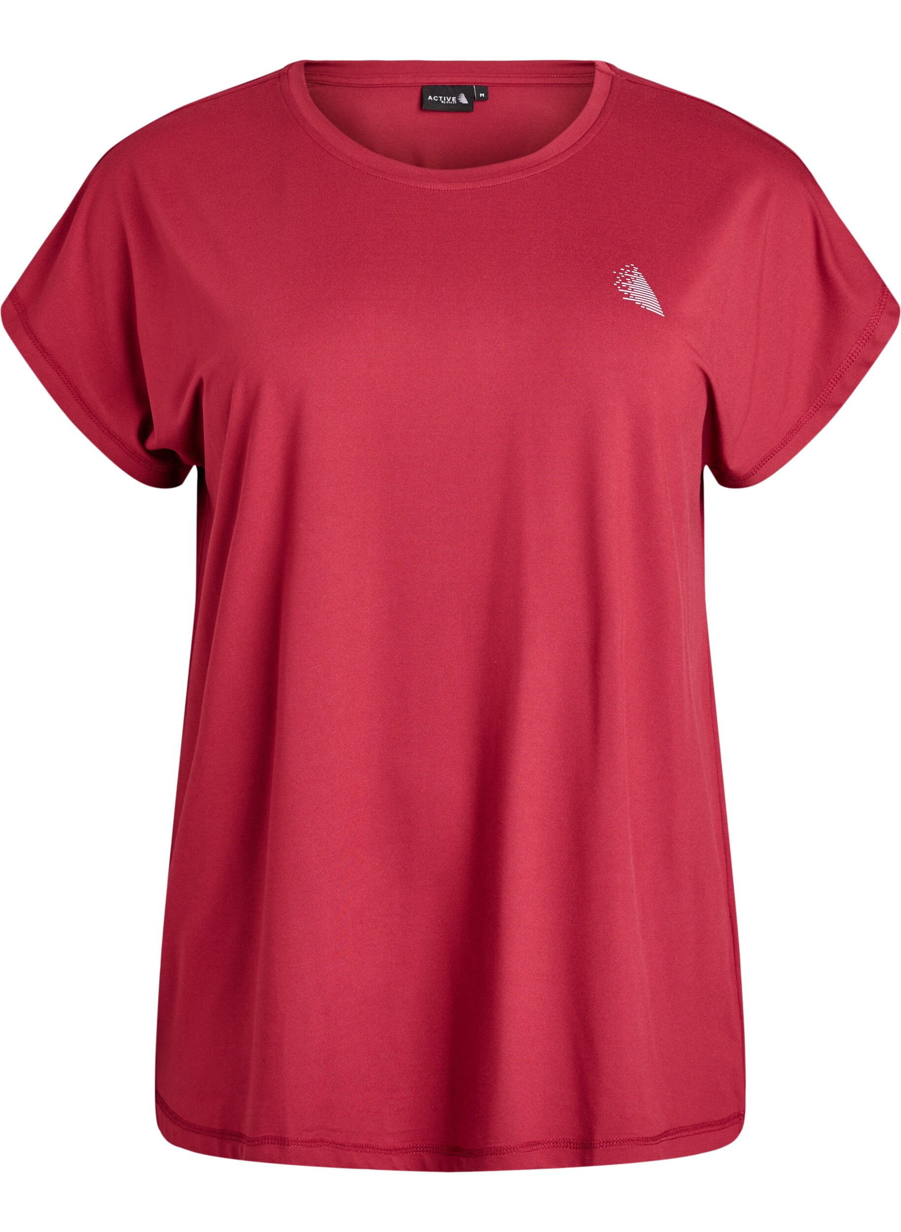 Ensfarvet tr&aelig;nings t-shirt