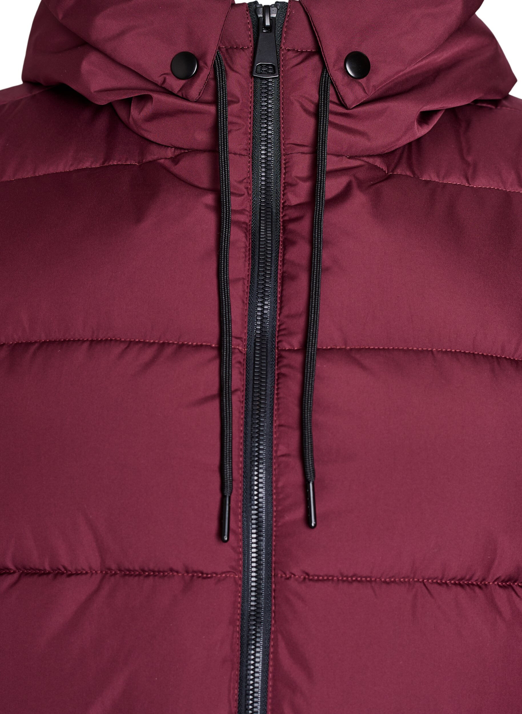 ZizziLang vest med h&aelig;tte og lommer, R&oslash;d, Packshot image number 2