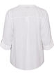 Bluse i bomuldsmusselin med broderi anglaise, Hvid, Packshot image number 1