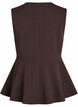N&aring;lestribet vest med peplum, Brun, Packshot image number 1