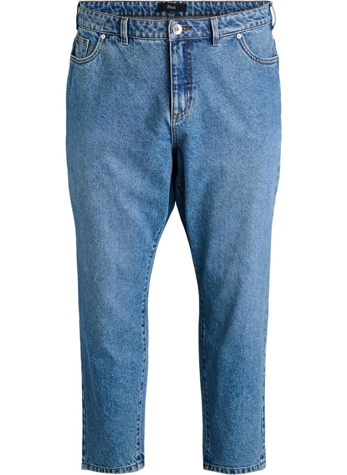 Mille mom fit jeans med h&oslash;j talje, Bl&aring;, Packshot image number 0