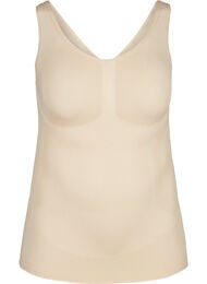 Shapewear top med brede stropper, Beige