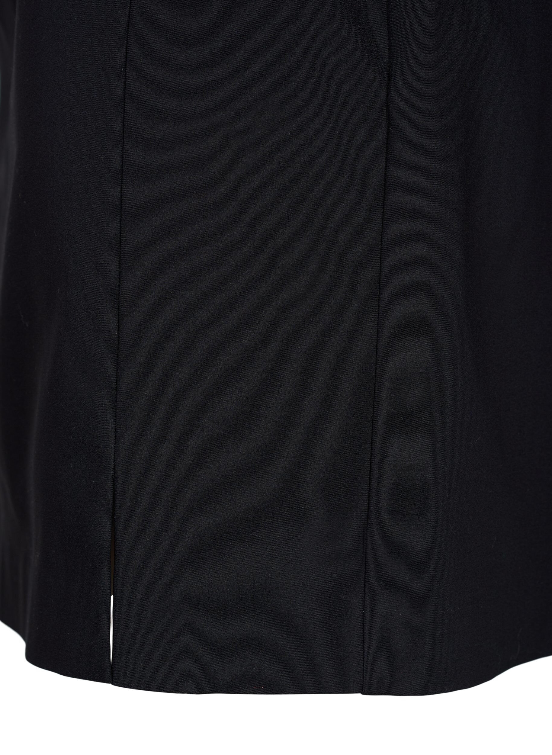 Zizzi Kort nederdel med slids, Black, Packshot image number 3