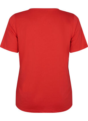 FLASH - T-shirt med v-hals, High Risk Red, Packshot image number 1