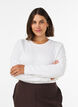 Lang&aelig;rmet basis T-shirt med rund hals, Hvid, Model image number 0